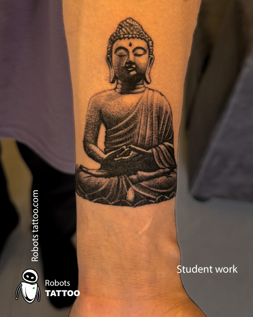 Buddha tattoo student work