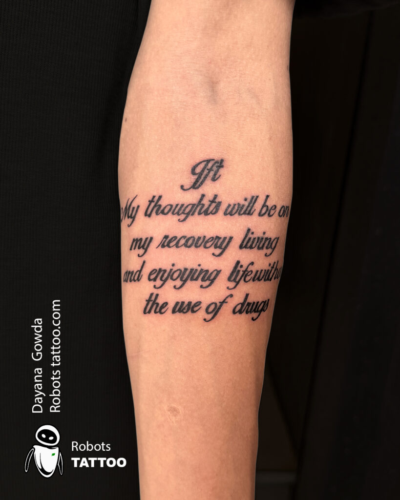 Script Tattoo ideas dayana gowda tattoo artisr