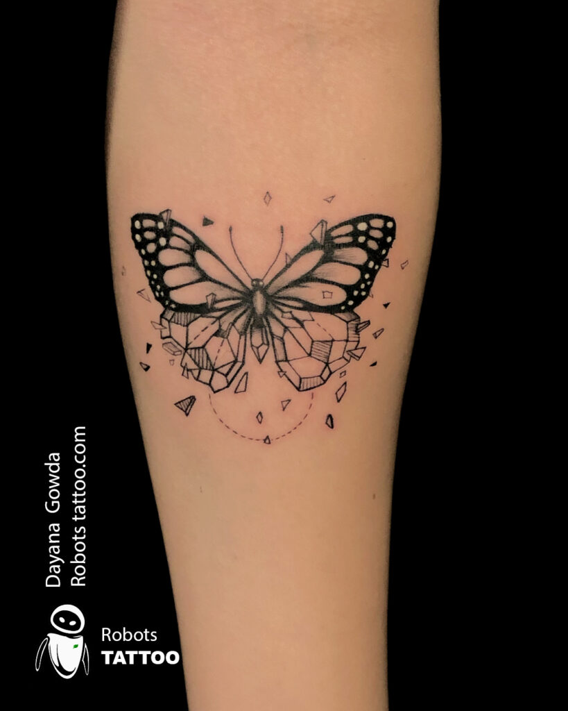 nature butter fly tattoo ideas artist dayana gowda at robots tattoo