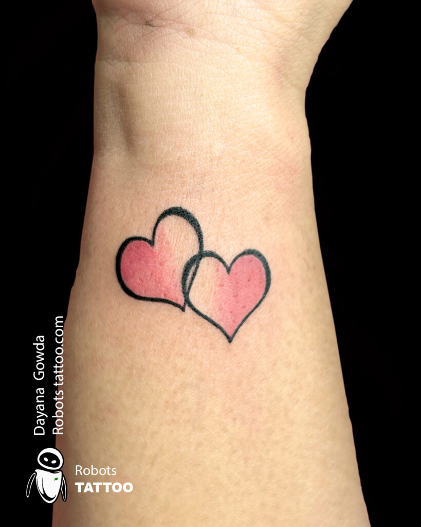 heart line art tattoo ideas artist dayana gowda at robots tattoo