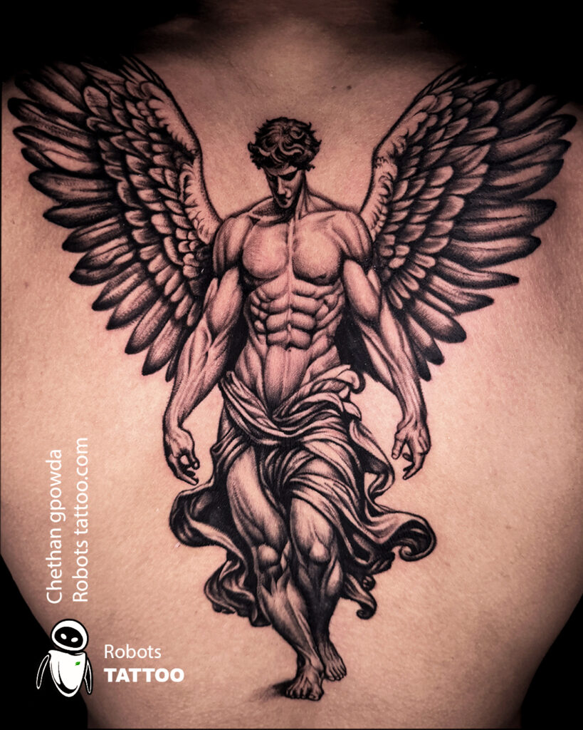 #guardianangeltattooideas @robotatattoo