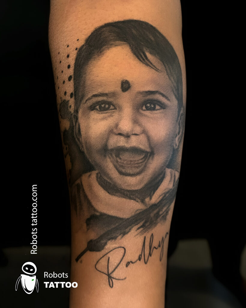 #babyportraittattooideas @robotstattoo