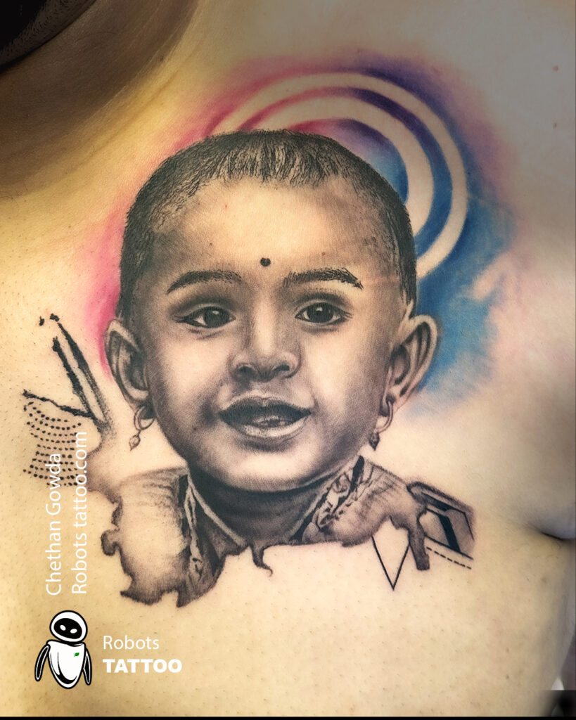 #babyportraittattoo ideas @robotstattoo