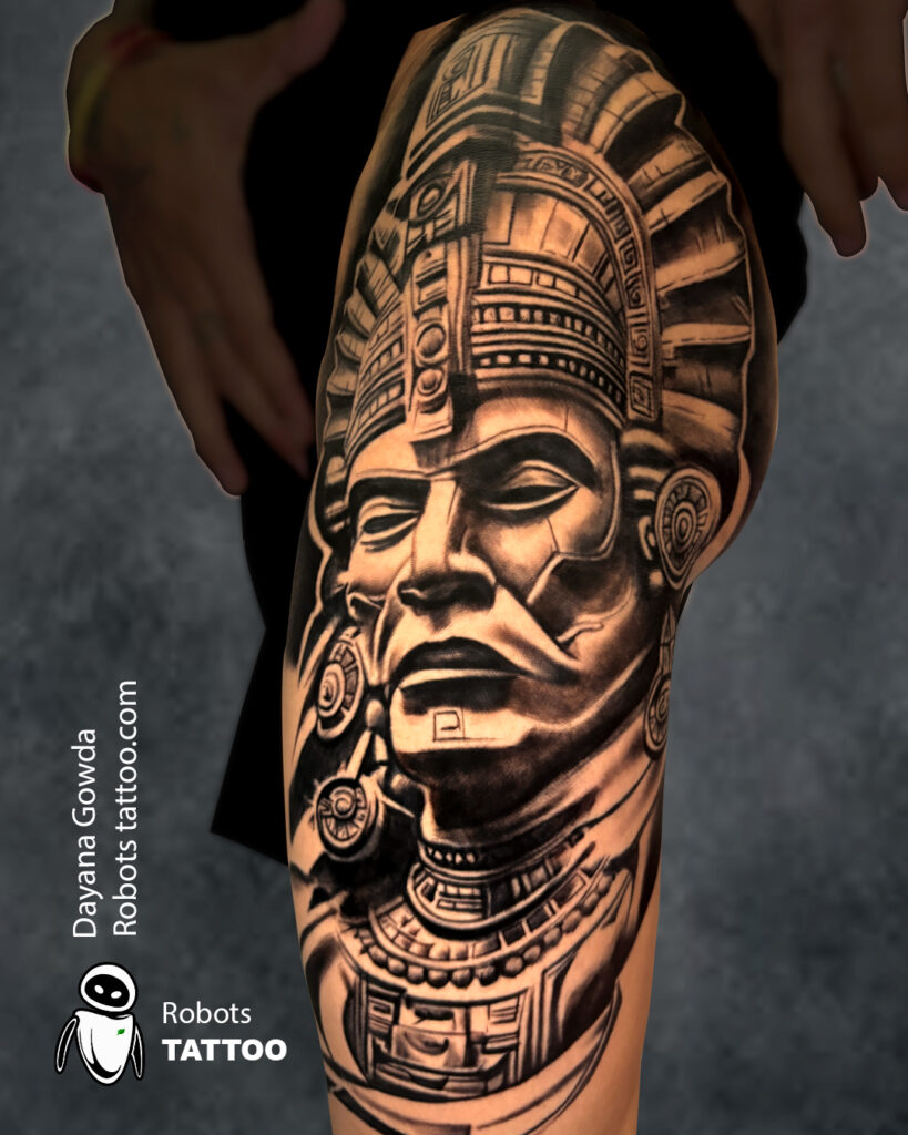 egypt sculpture art tattoo tattoo by dayana gowda @robotstattoo