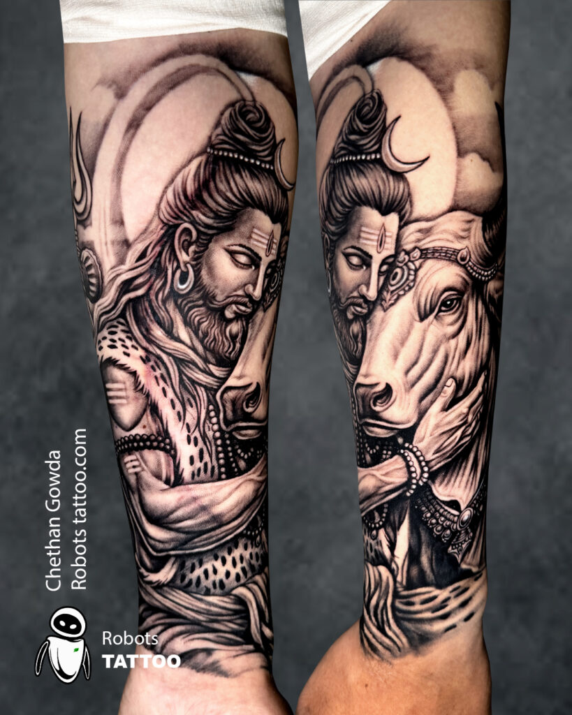 best shiva portrait tattoo design