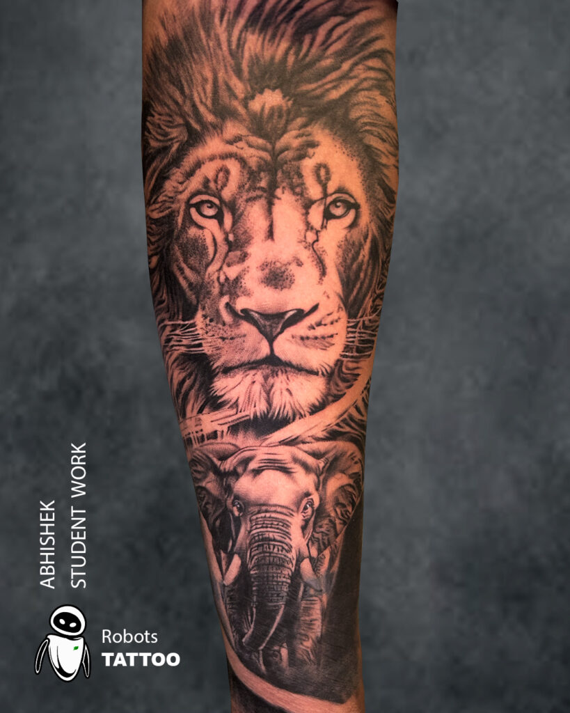 abhishek robots tattoo student works