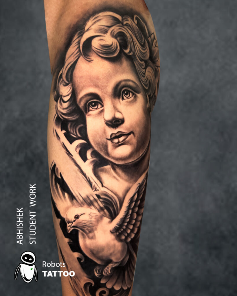 abhishek robots tattoo student works