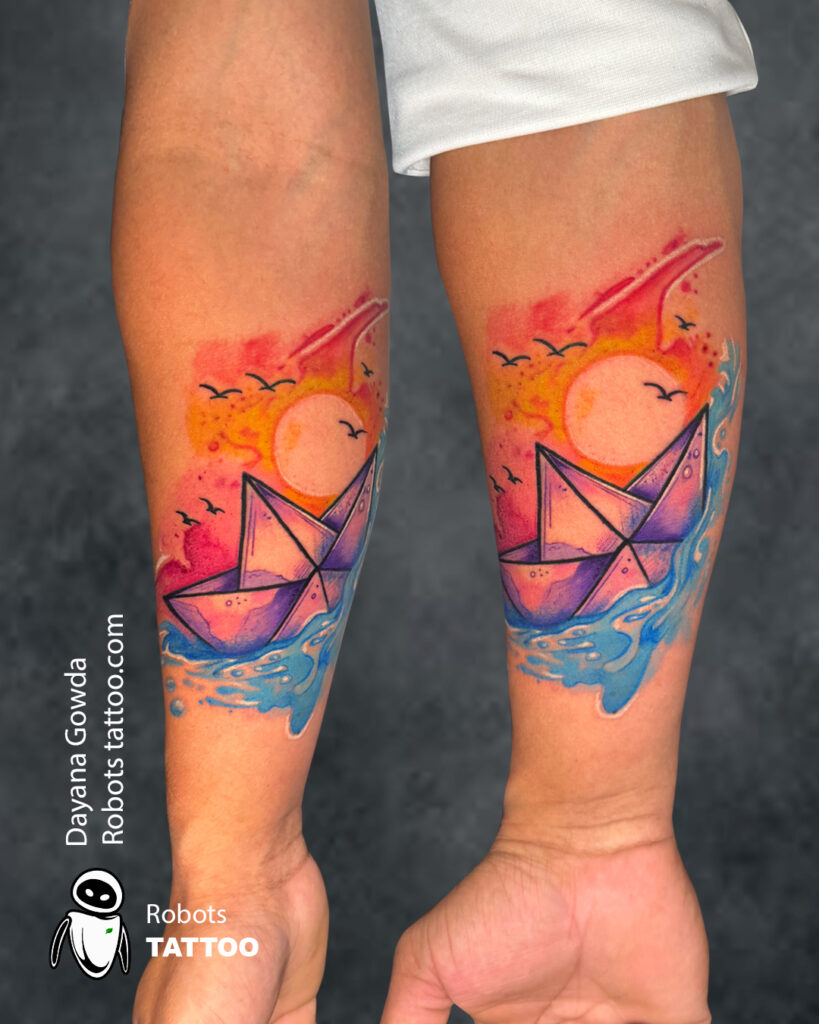 water colour tattoo ideas best tattoo studio in bangalore @robotstattoo tattoo artist dayanagowda