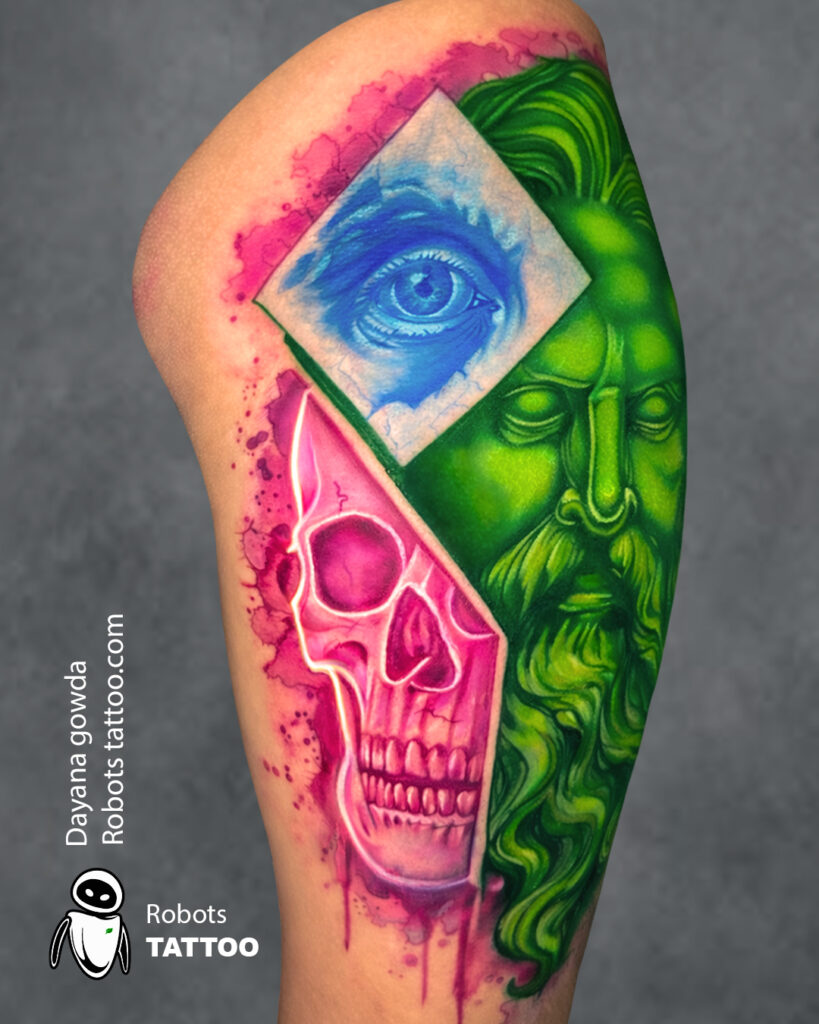 Best colour tattoo ideas tattoo done at @robots By Dayanagowda