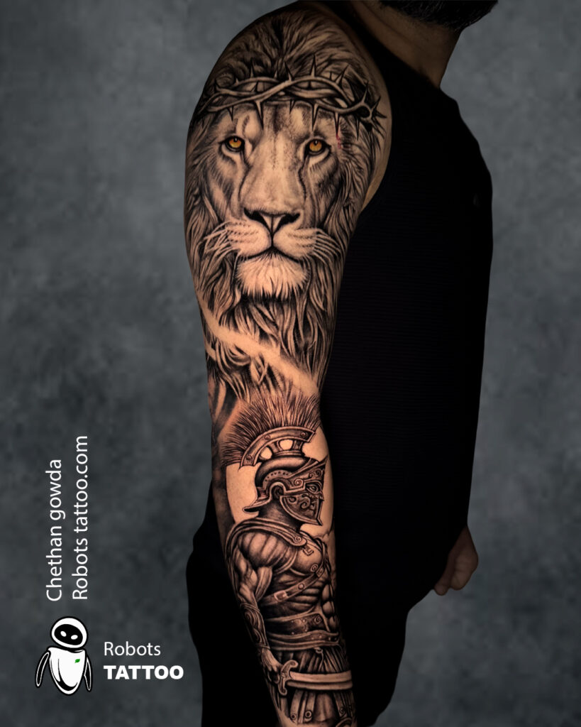 Lion tattoo ideas Full sleev sparten tattoo ideas