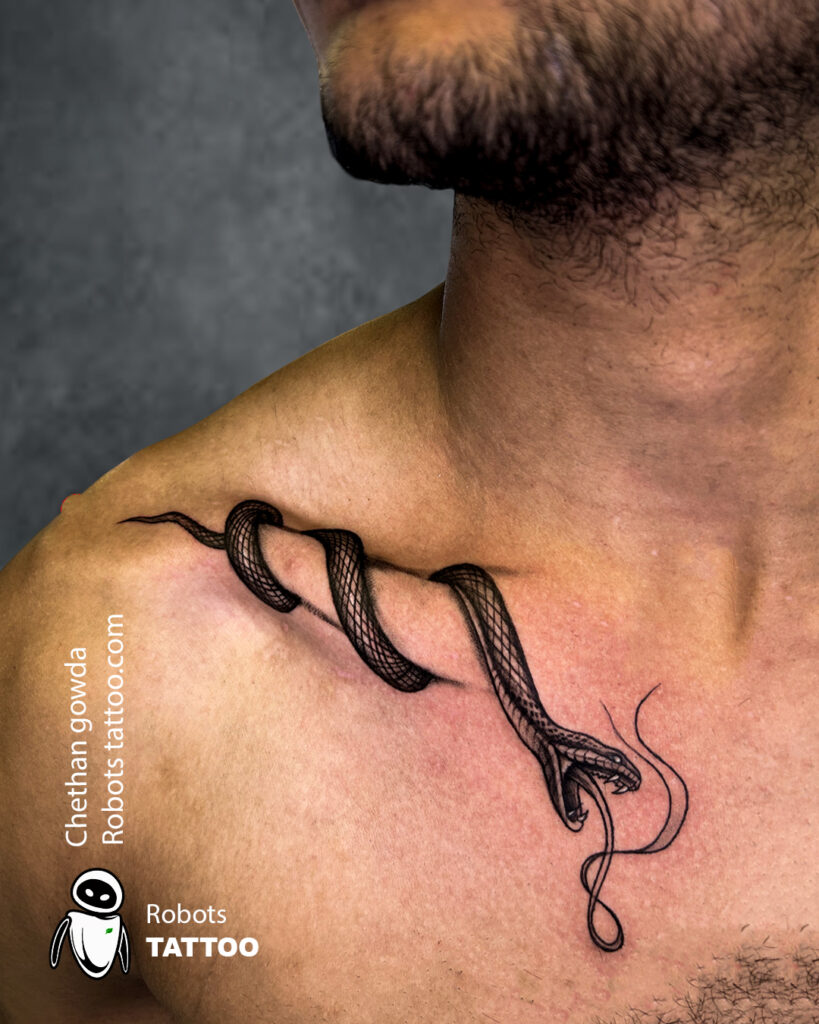 snake on collar bone bone